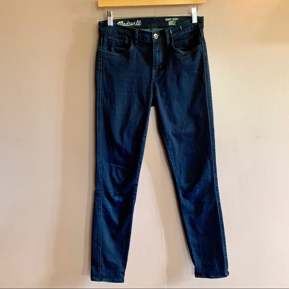 MADEWELL SKINNY SKINNY ANKLE JEAN DARK WASH SZ 27 - Picture 4 of 8